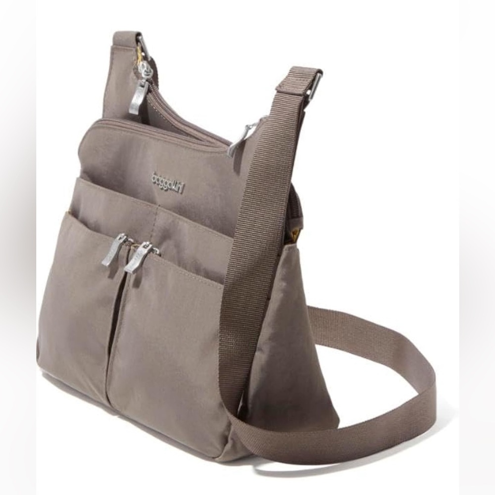 Baggallini crossbody travel Bag-Portobello with yellow lining